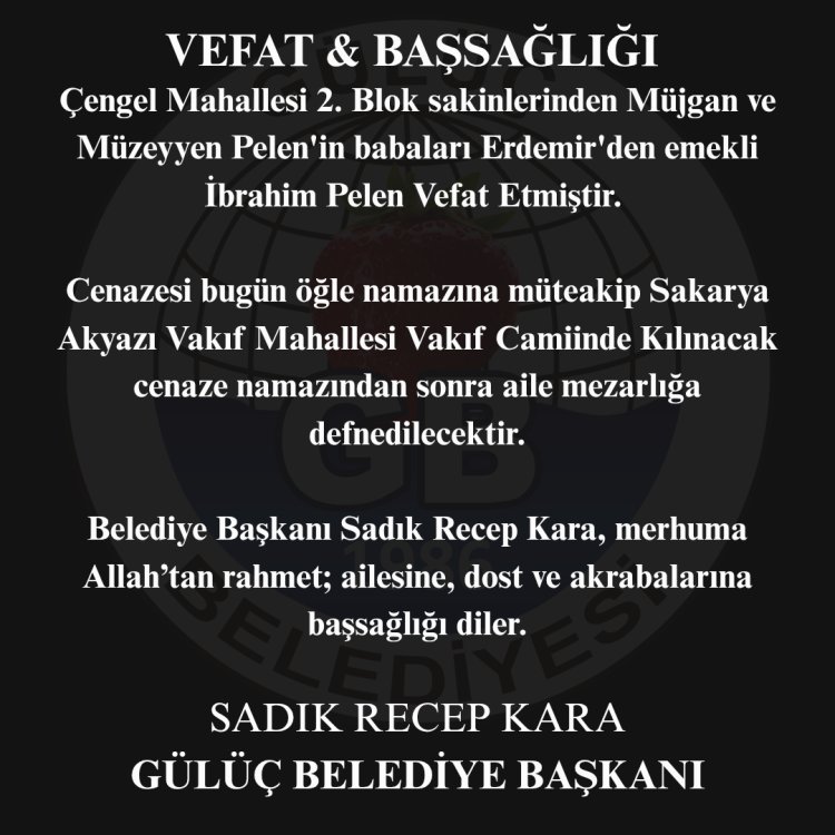 VEFAT & BAŞSAĞLIĞI