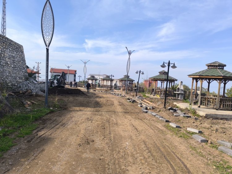 GÜLÜÇ BELEDİYESİ MİLLET BAHÇESİNDE ÇALIŞMALAR TÜM HIZIYLA DEVAM EDİYOR 