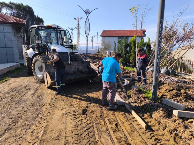 GÜLÜÇ BELEDİYESİ MİLLET BAHÇESİNDE ÇALIŞMALAR TÜM HIZIYLA DEVAM EDİYOR 
