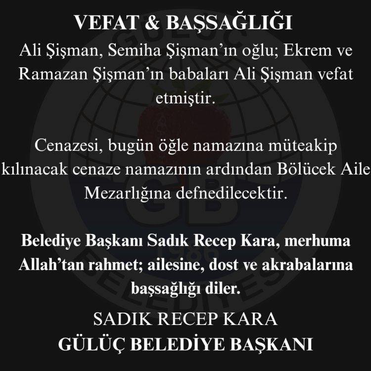 Vefat & Başsağlığı