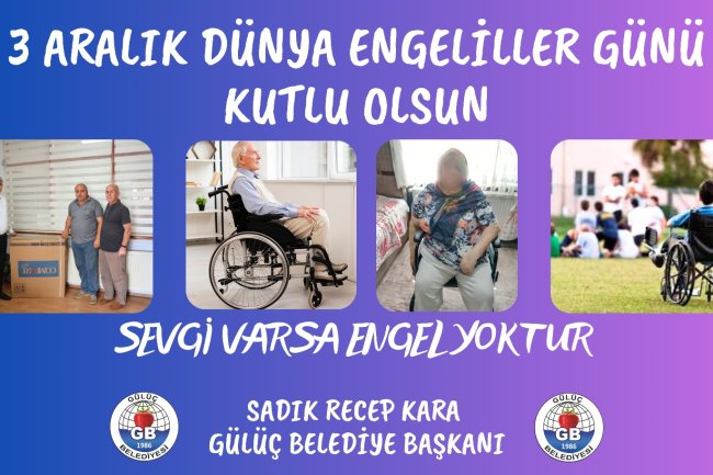 3 ARALIK DÜNYA ENGELLİLER GÜNÜ KUTLU OLSUN...