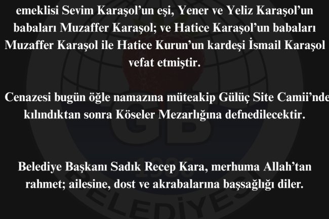 Vefat & Başsağlığı