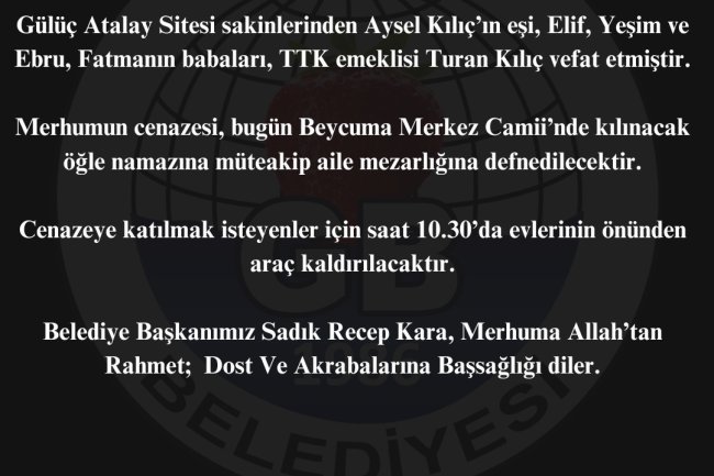 Vefat & Başsağlığı