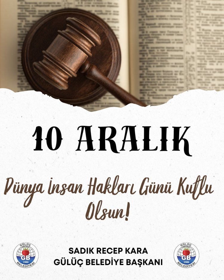 10 ARALIK DÜNYA İNSAN HAKLARI GÜNÜ KUTLU OLSUN