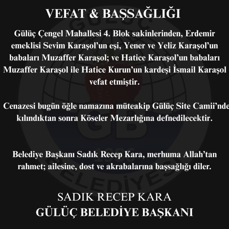 Vefat & Başsağlığı