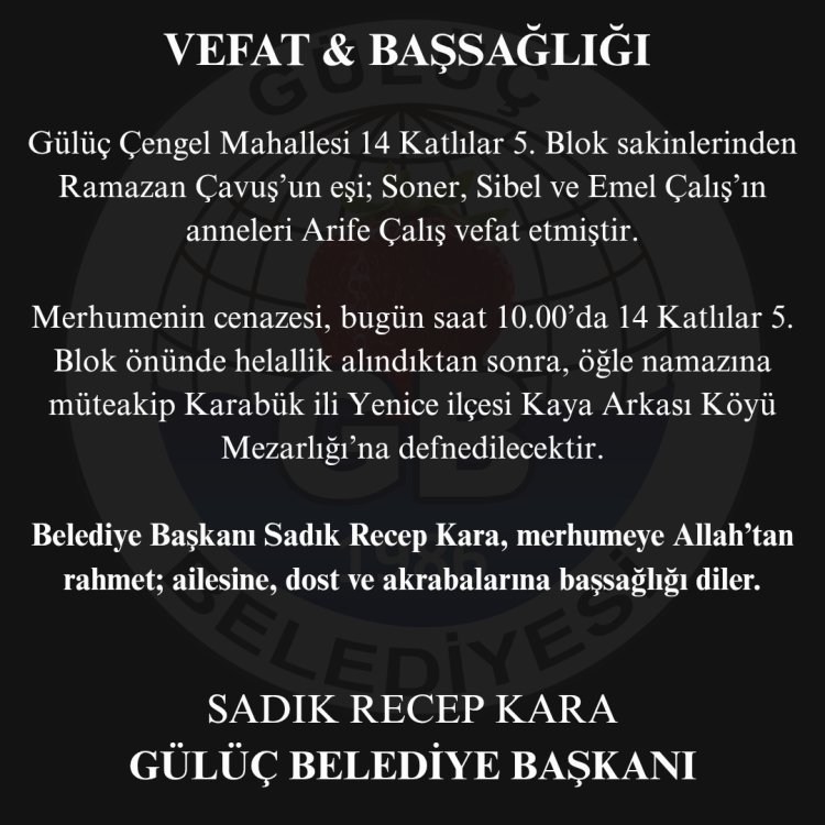 Vefat & Başsağlığı