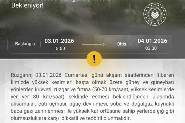 Meteorolojik Uyarı 