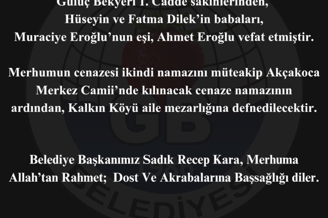 Vefat & Başsağlığı