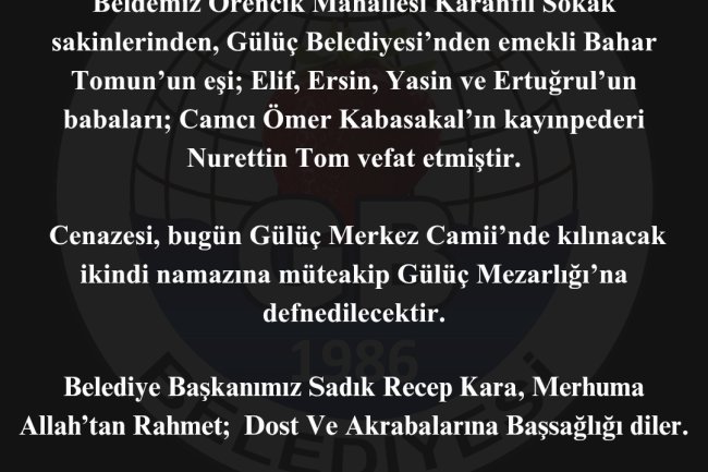 Vefat & Başsağlığı