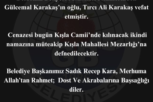 Vefat & Başsağlığı