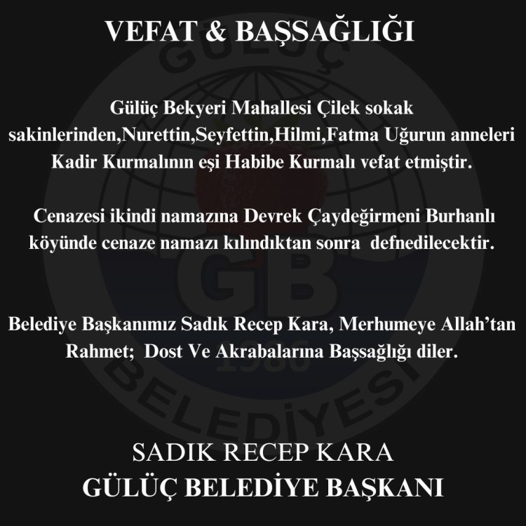 Vefat & Başsağlığı
