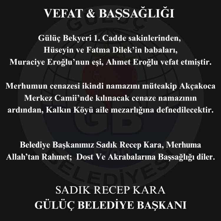 Vefat & Başsağlığı