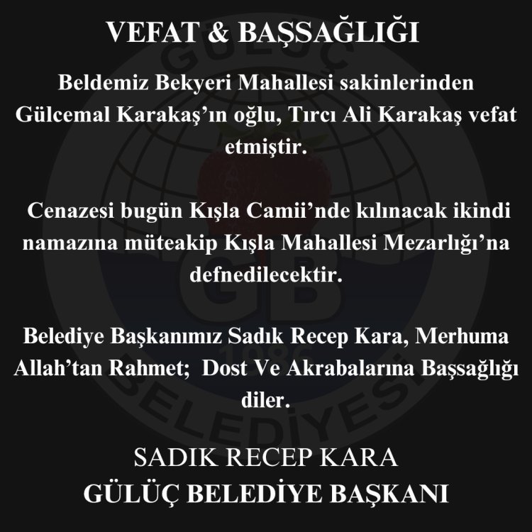 Vefat & Başsağlığı