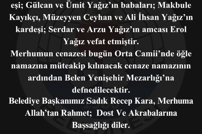 Vefat & Başsağlığı