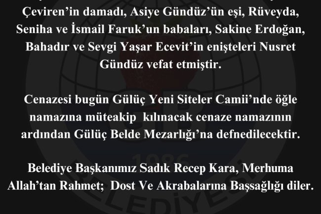 Vefat & Başsağlığı