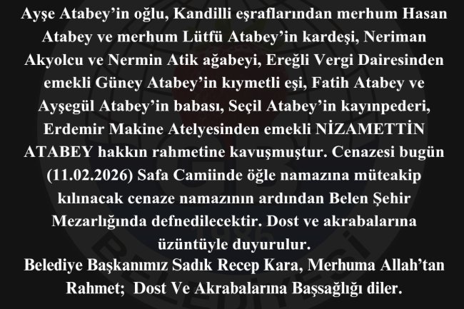 VEFAT & BAŞSAĞLIĞI