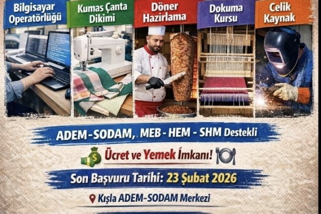 KURS BAŞVURULARI BAŞLADI...