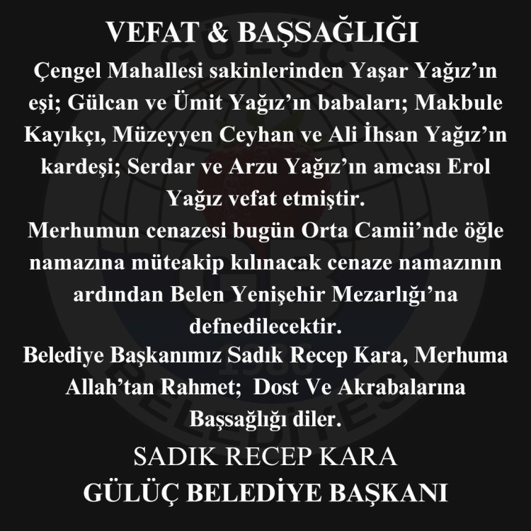 Vefat & Başsağlığı