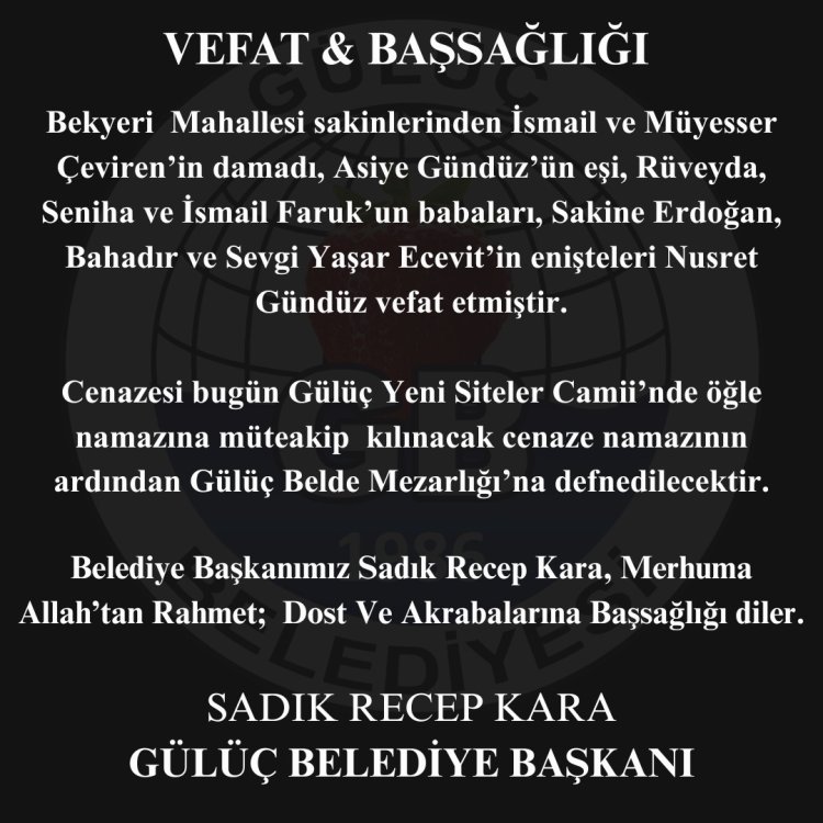 Vefat & Başsağlığı