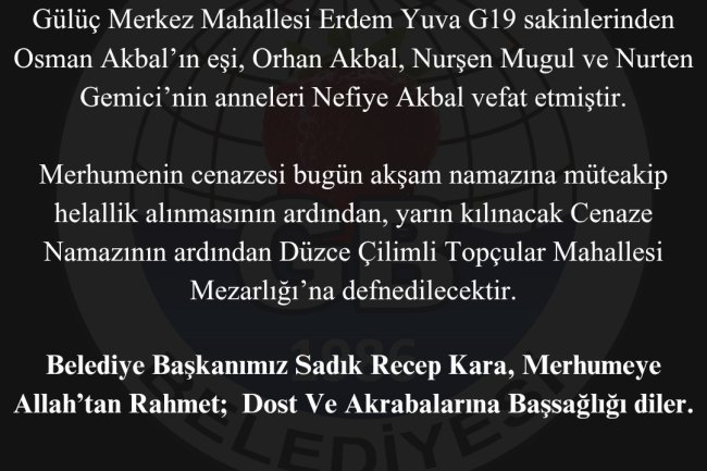 Vefat & Başsağlığı