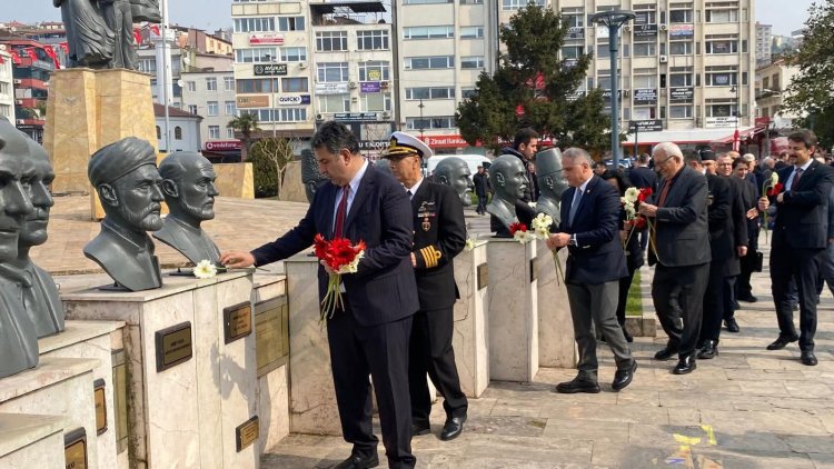 18 Mart Çanakkale Zaferi ve Şehitleri Anma Günü kapsamında Kdz. Ereğli Atatürk Anıtı önünde düzenlenen çelenk sunma törenine katılım sağladık.