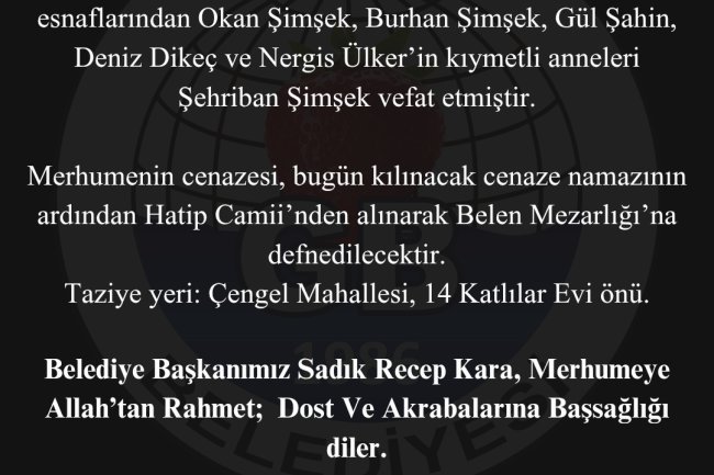 VEFAT VE BAŞSAĞLIĞI