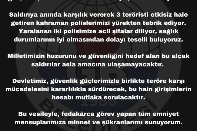 KAMUOYUNA SAYGIYLA DUYURULUR