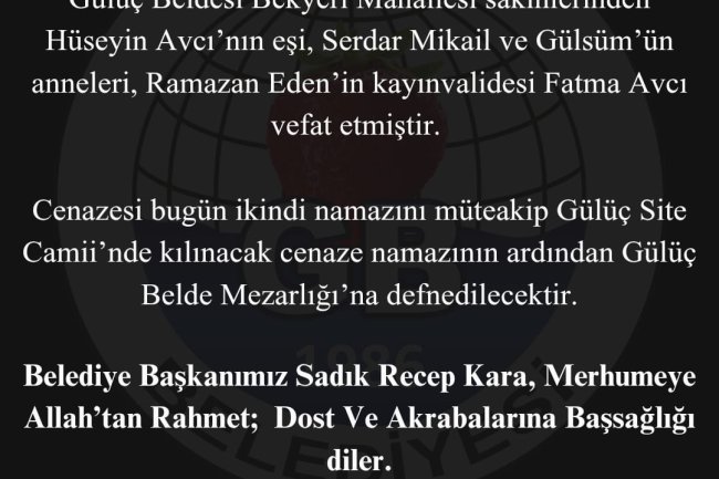 VEFAT & BAŞSAĞLIĞI