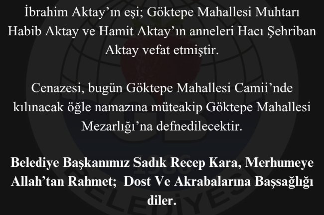 Vefat & Başsağlığı