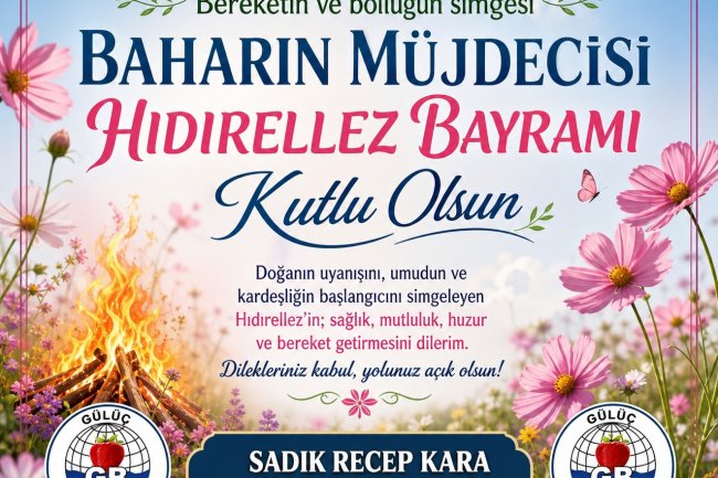 BAHARIN MÜJDELEYİCİSİ HIDIRELLEZ BAYRAMI KUTLU OLSUN...