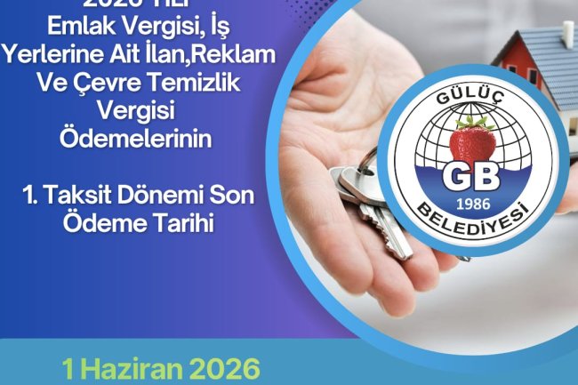 SON ÖDEME TARİHİ 1 HAZİRAN 2026 PAZARTESİ GÜNÜDÜR..