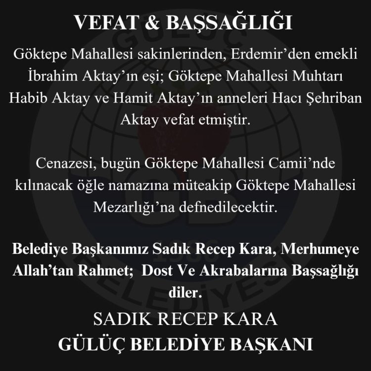 Vefat & Başsağlığı