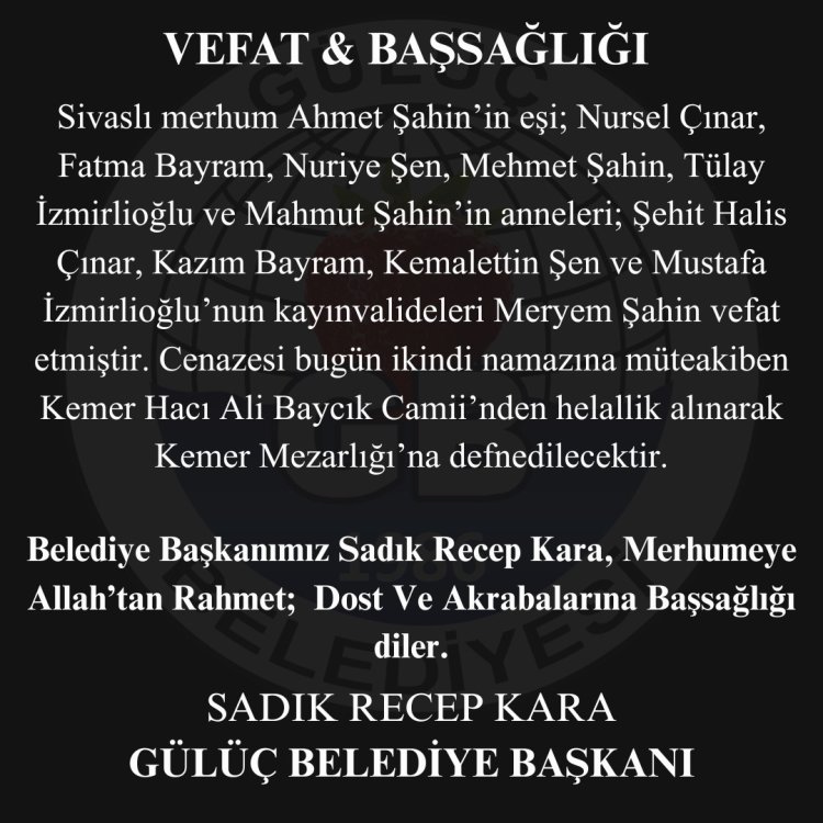 Vefat & Başsağlığı