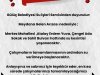 GÜLÜÇ BELEDİYESİ SU İŞLERİ SERVİSİNDEN DUYURULUR