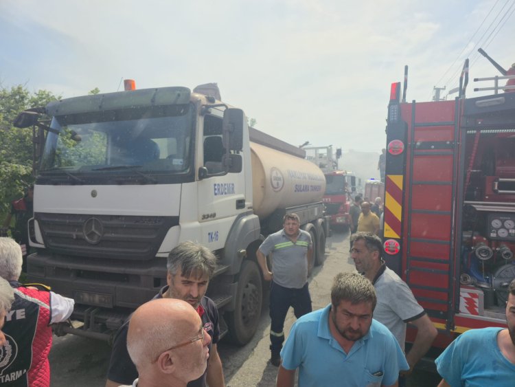 BELDEMİZDE ÇIKAN YANGINA MÜDAHALEDE BULUNDUK...