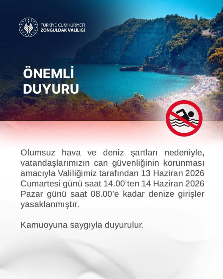 Zonguldak Valiliğinden Önemli Duyuru