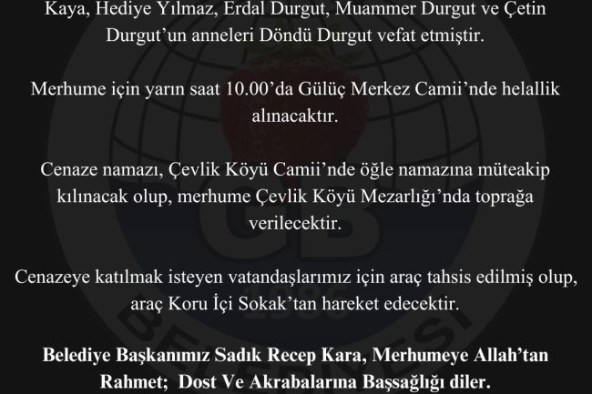 Vefat & Başsağlığı