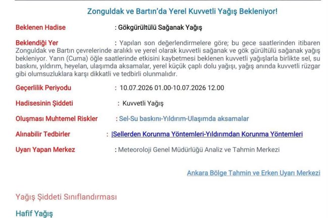 ZONGULDAK VALİLİĞİNDEN DUYURULUR...