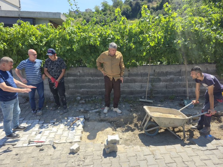 BELEDİYE BAŞKANIMIZ SAHADA ÇALIŞMALARI YERİNDE İNCELEDİ