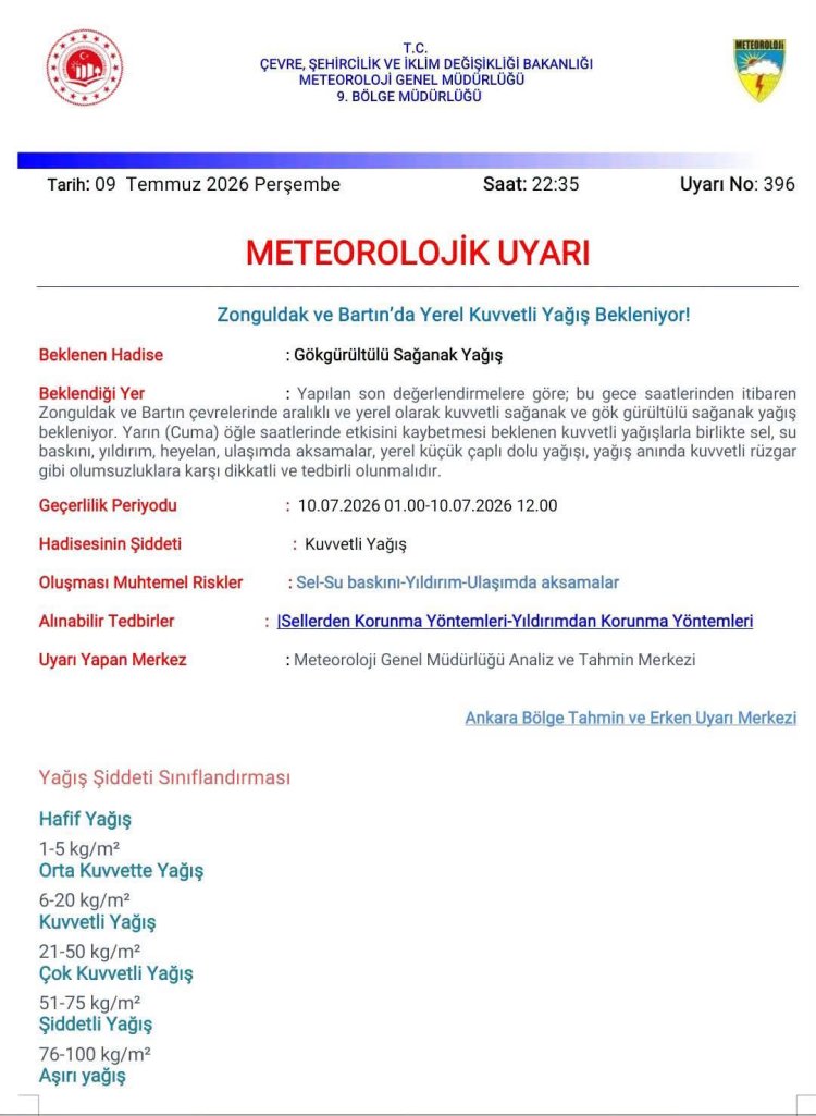 ZONGULDAK VALİLİĞİNDEN DUYURULUR...