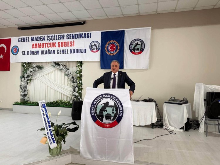 GENEL MADEN İŞÇİLERİ SENDİKASI ARMUTÇUK ŞUBESİ 13. DÖNEM OLAĞAN GENEL KURULU'NA KATILDIK