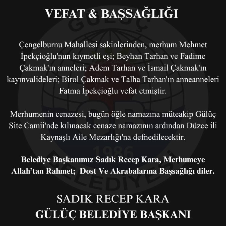 Vefat & Başsağlığı