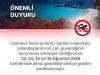 ZONGULDAK VALİLİĞİNDEN DUYURULUR....
