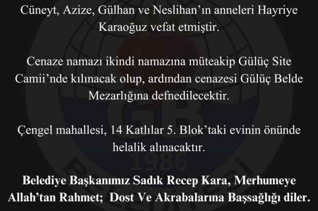 Vefat & Başsağlığı