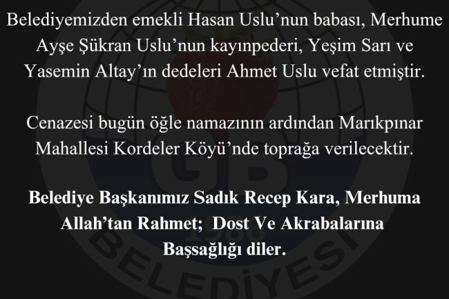 VEFAT & BAŞSAĞLIĞI