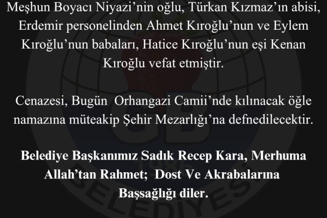 VEFAT & BAŞSAĞLIĞI