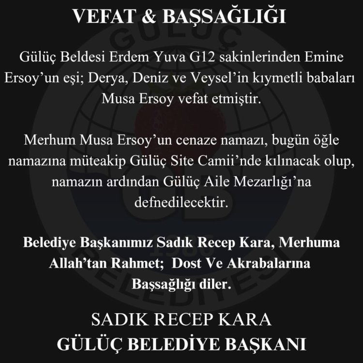 VEFAT & BAŞSAĞLIĞI