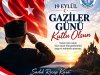 19 Eylül Gaziler Günü kutlu olsun. 