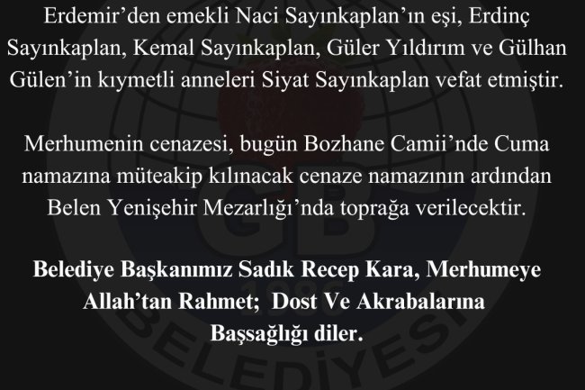 VEFAT& BAŞSAĞLIĞI