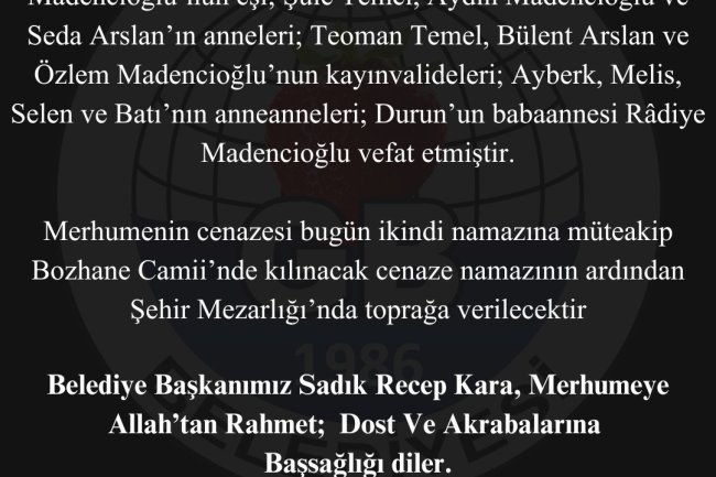 Vefat & Başsağlığı